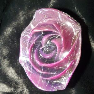 Purple rose candle